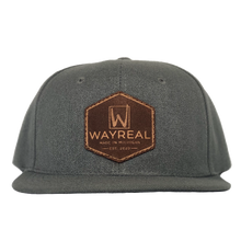 Load image into Gallery viewer, WAYREAL Charcoal Flatbill LEATHER PATCH
